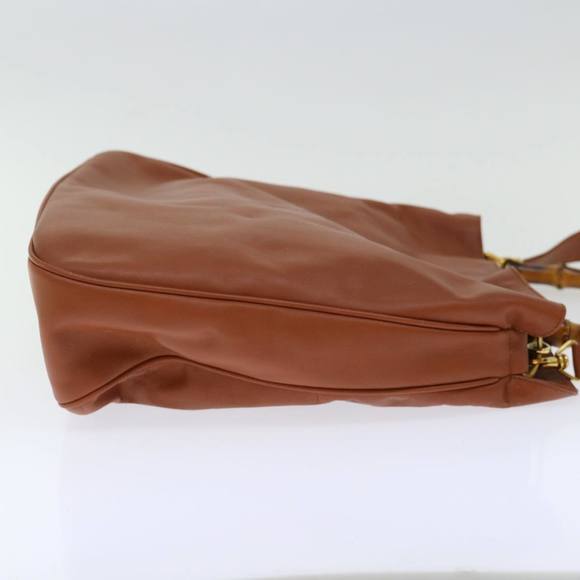 GUCCI Bamboo Shoulder Bag Leather 2way Brown Auth 70243 - Picture 4 of 16